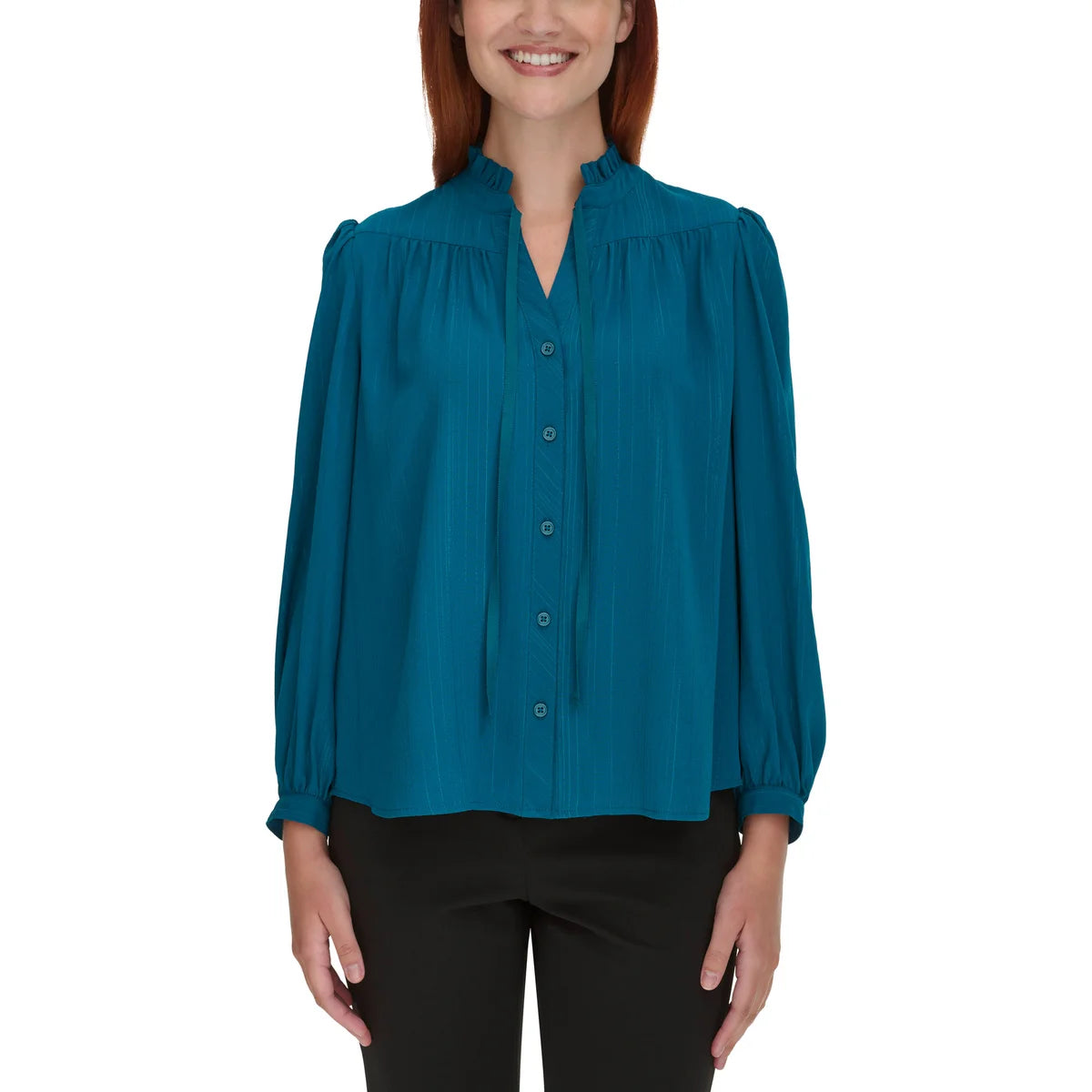 dkny-chemisier-pour-femme-women's-bouse-costco-3811001-blue-bleu
