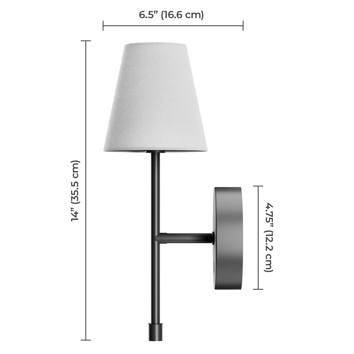 GLOBE - Paquet de 2 Appliqués Rechargeables-black-rechargeable-sconces-white-led-costco-1806224-3