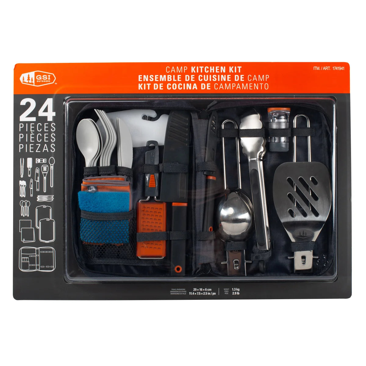 GSI OUTDOORS - 24-Pieces Camp Kitchen Kit – Liquidation125Plus GSI OUTDOORS - 24-Pieces Camp Kitchen Kit – Liquidation125Plus
