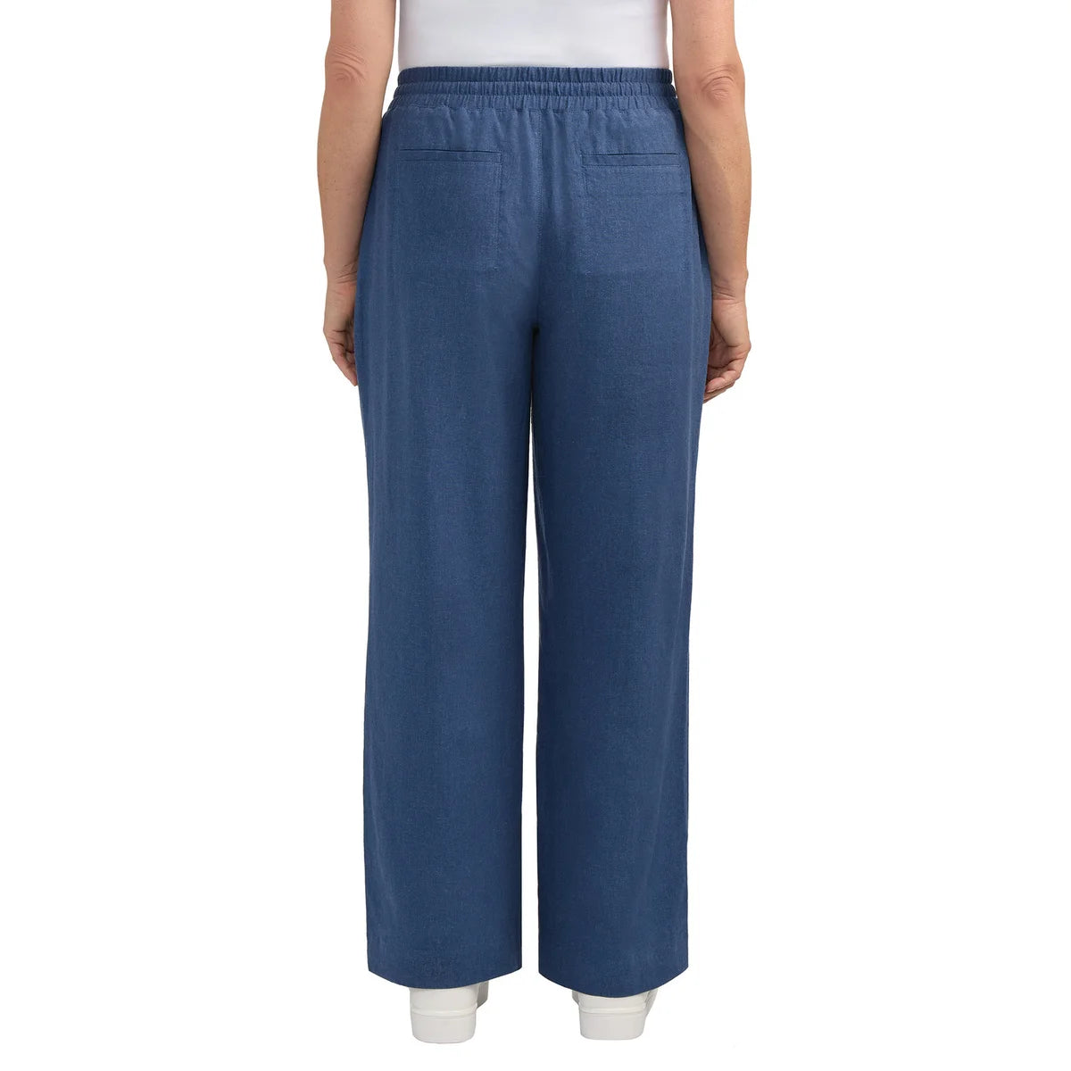 FRANK. BY FRANK AND OAK - Pantalon pour Femme-WOMEN'S-PANT-LINEN-LIN-BLUE-BLEU-3