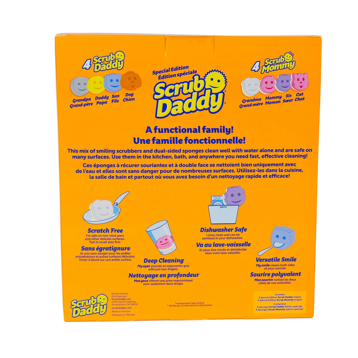 SCRUB DADDY - Paquet de 8 Tampons à Récurer Édition Spéciale Famille Scrub-pack-special-edition-family-costco-1865850-4