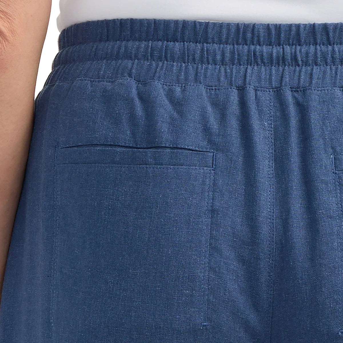 FRANK. BY FRANK AND OAK - Pantalon pour Femme-WOMEN'S-PANT-LINEN-LIN-BLUE-BLEU-5