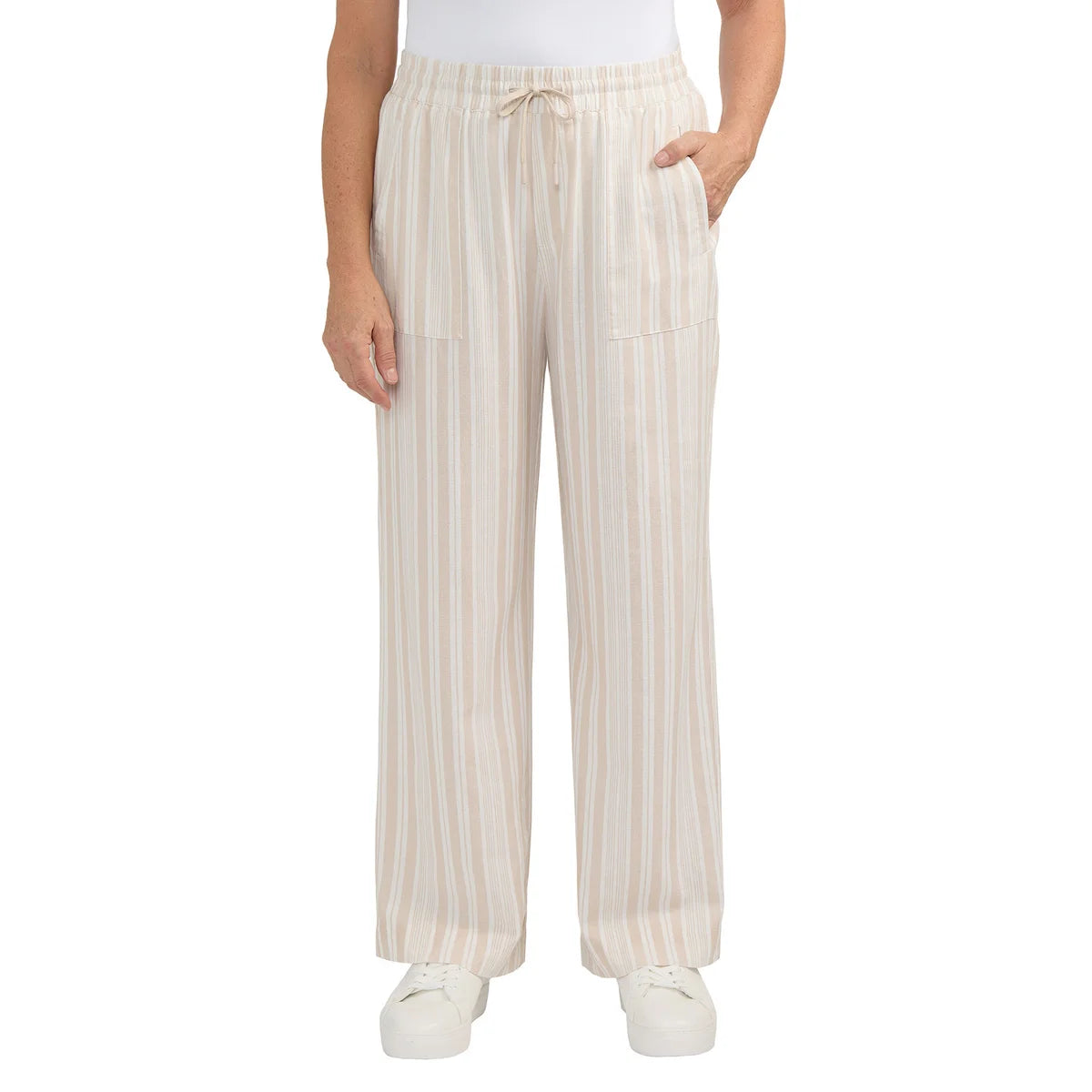 FRANK. BY FRANK AND OAK - Pantalon pour Femme-WOMEN'S-PANT-LINEN-LIN-BEIGE