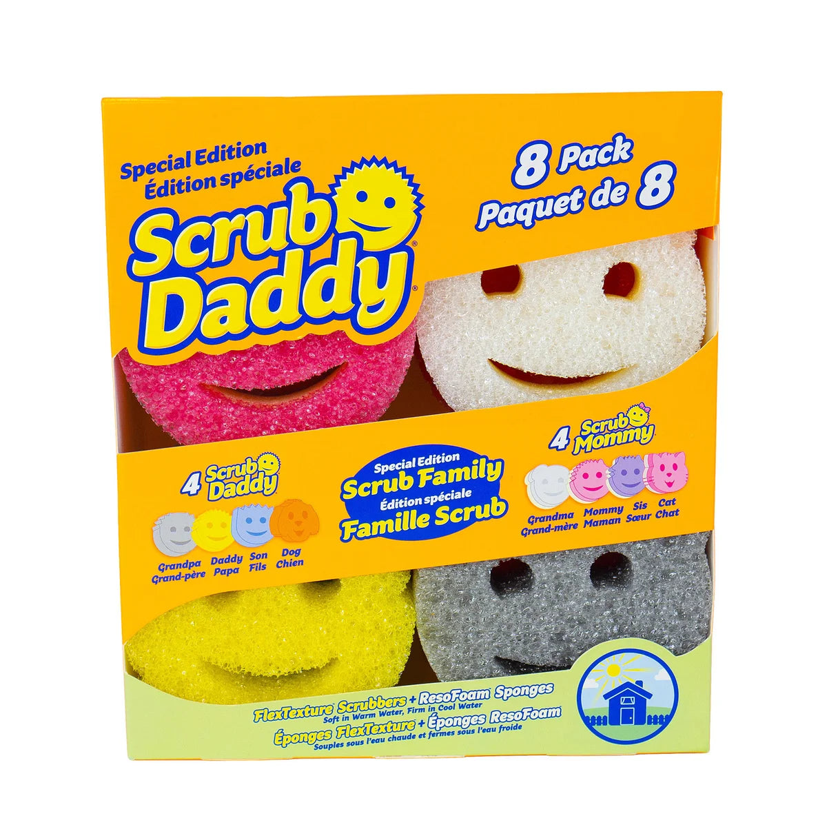 SCRUB DADDY 8-Pack Special Edition Scrub Family Scrubbers