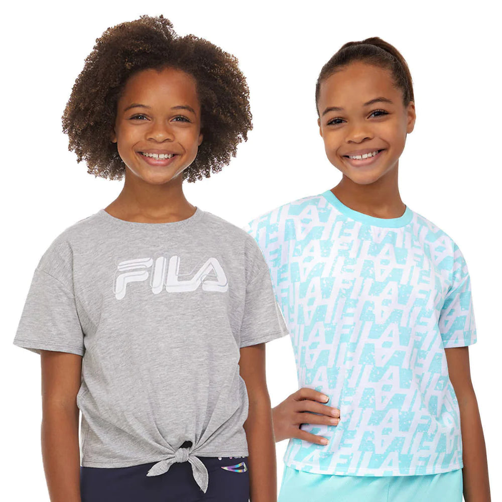 FILA Ensemble de 2 Chandails Manches Courtes pour Enfant