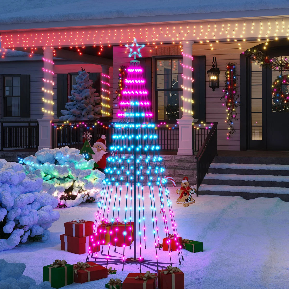 GOVEE - Sapin Conique Lumineux de 6 pi *Boite Ouverte*-cone-tree-lights-costco-2060333-3