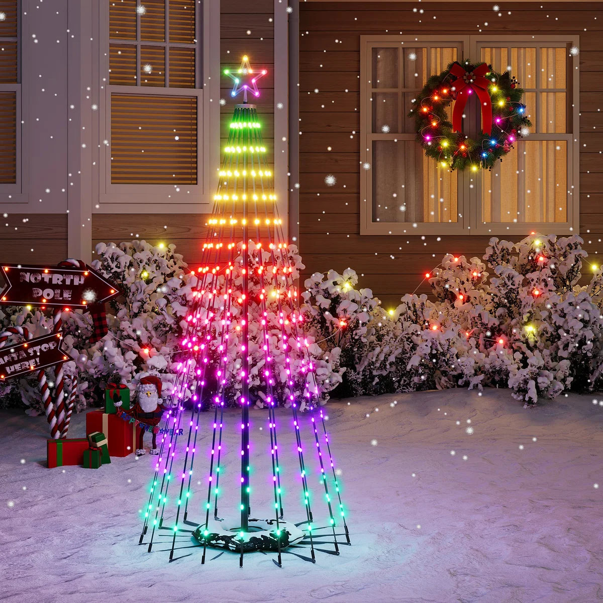 GOVEE - Sapin Conique Lumineux de 6 pi *Boite Ouverte*-cone-tree-lights-costco-2060333-5