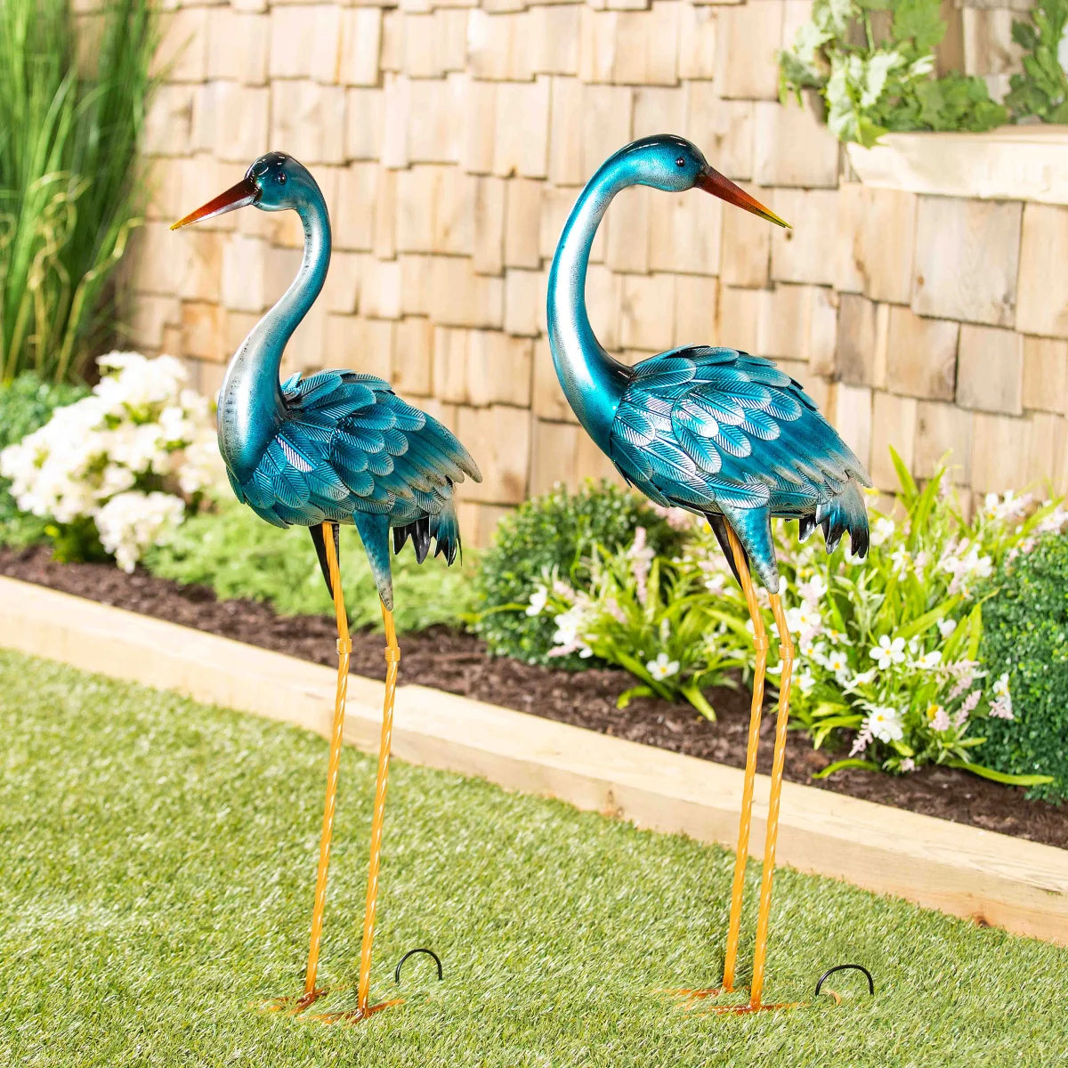 EVERGREEN - Paire de Hérons Bleus Grandeur Nature-life-size-blue-heron-pair-costco-1622838-6
