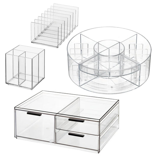 IDESIGN - Ensemble de 4 Organisateurs de Bain et Beauté-4-piece-bath-&-beauty-organizers-costco-2753987-2