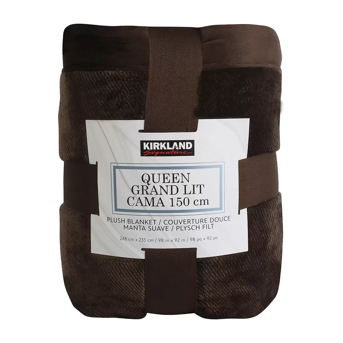 KIRKLAND - Couverture Douce Signature-plush-blanket-brown-brun-costco-1725729-4