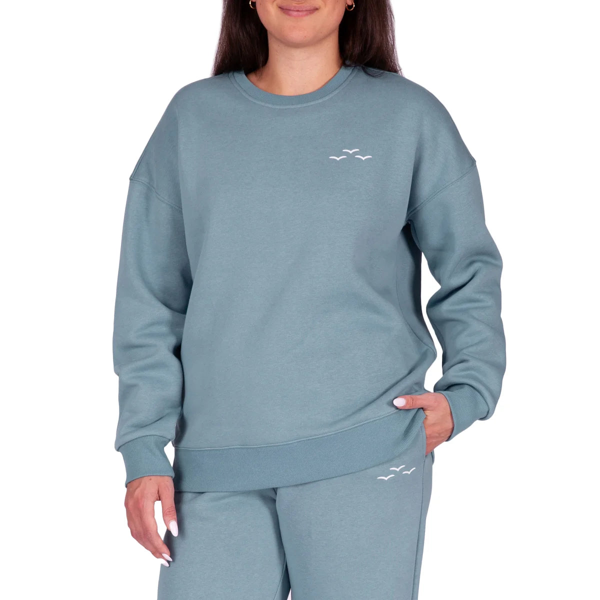 LAZYPANTS-CHANDAIL-EN-MOLLETON-POUR-FEMME-WOMEN'S-FLEECE-CREWNECK-SWEATSHIRT-COSTCO-2298900-BLUE-BLEU