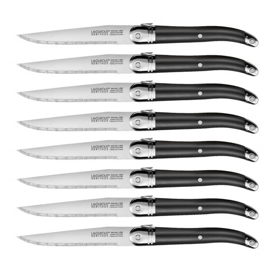 LAGUIOLE HERITAGE - Ensemble de 8 couteaux de table en acier inoxydable | LAGUIOLE HERITAGE - Set of 8 Stainless Steel Table Knives