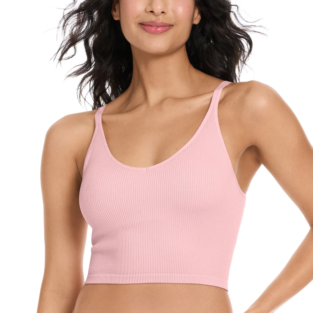 LEMON - Paquet de 2 Soutiens-Gorge de Yoga Côtelé-ribbed-yoga-bra-pack-costco-2843810-creme-cream-rose-pink-3