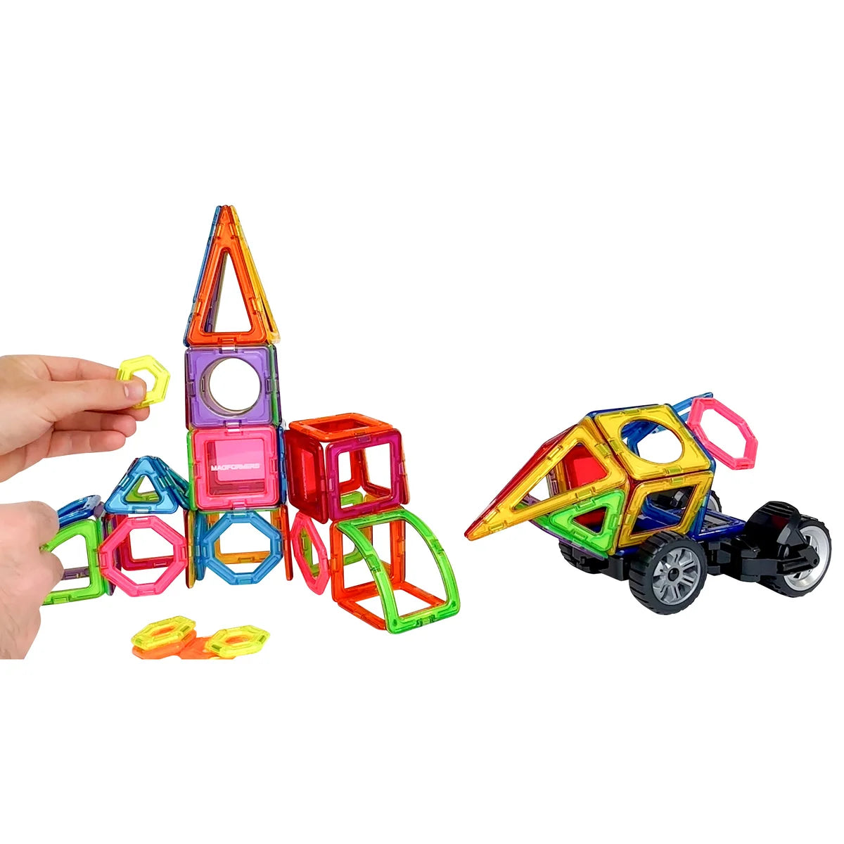 MAGFORMERS - Jeu de Construction Magnétique de 122 Pièces-magnetic-construction-set-pieces-costco-1824539-6