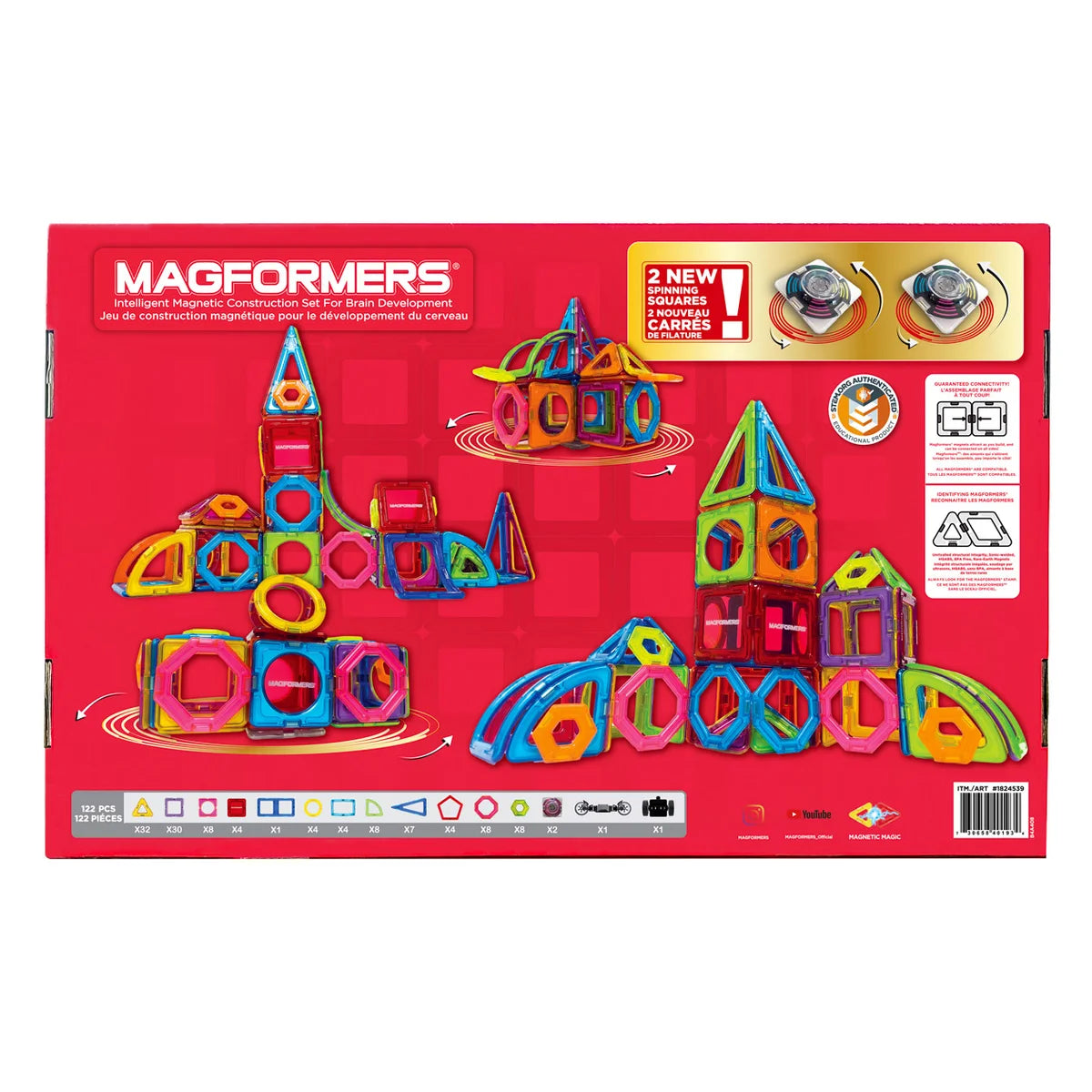 MAGFORMERS - Jeu de Construction Magnétique de 122 Pièces-magnetic-construction-set-pieces-costco-1824539-2