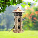 Mangeoire Et Bain D’oiseaux En Forme De Fleur – 2 En 1 En Fer, Avec Pieu, Pour Jardin, Balcon Ou Extérieur - 4