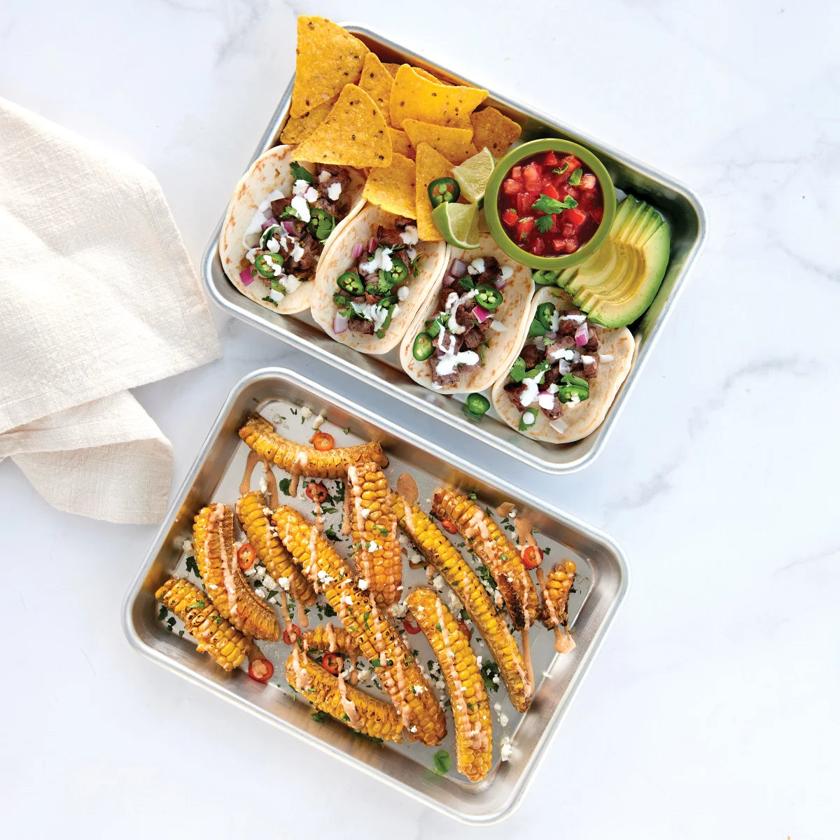 NORDIC WARE - Ensemble de 4 Sixième de Plaques à Pâtisserie-sicth-baking-sheet-pans-4-pack=set-of-costco-1679949-4