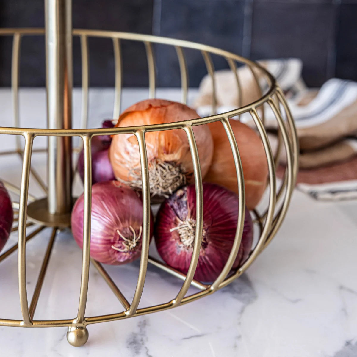 OVER & BACK - Panier à 2 Niveaux-2-tier-basket-costco-1030097-gold-doré-golden-5