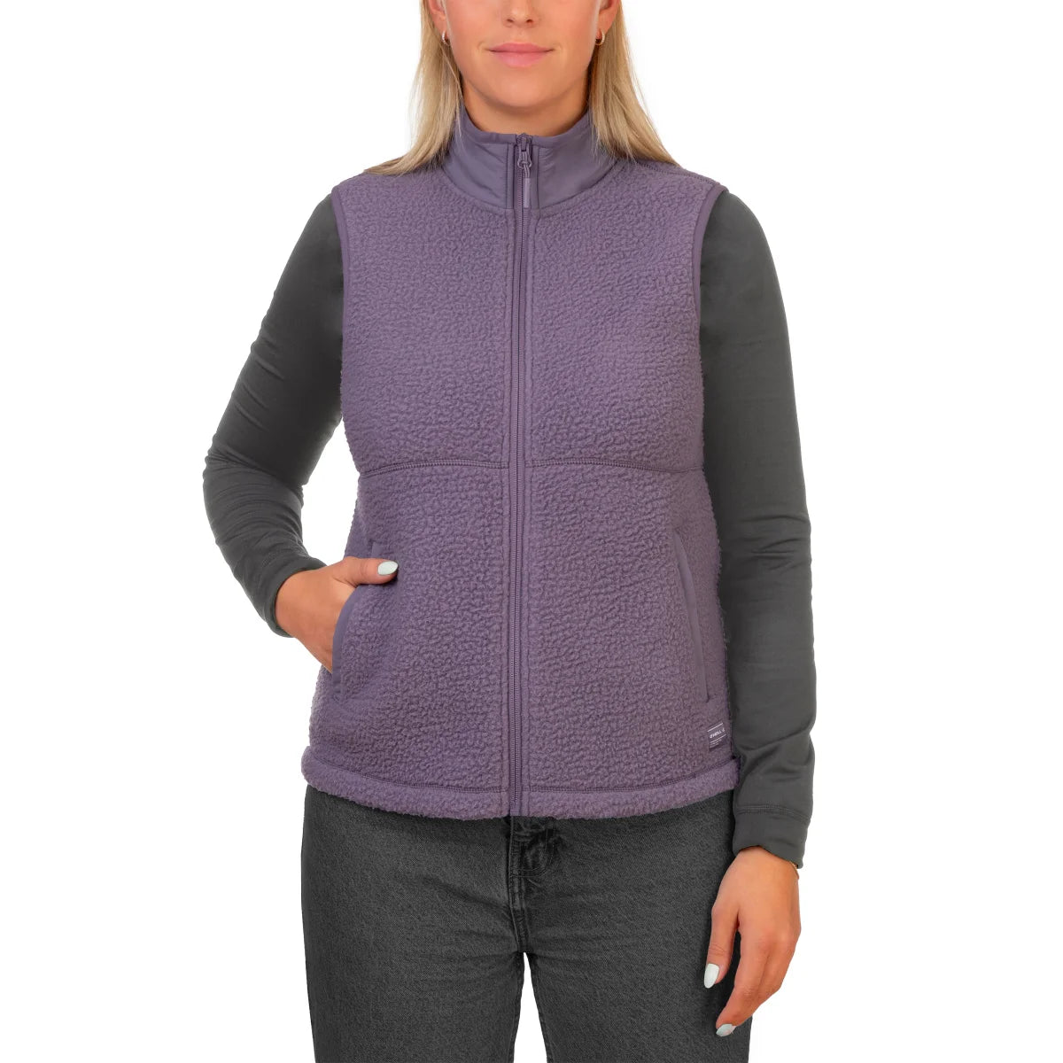 WearAll - Gilet Long Sans Manches Femme En Crêpe Avec Poche - Veste Ouverte Élégante - Tailles 36-42