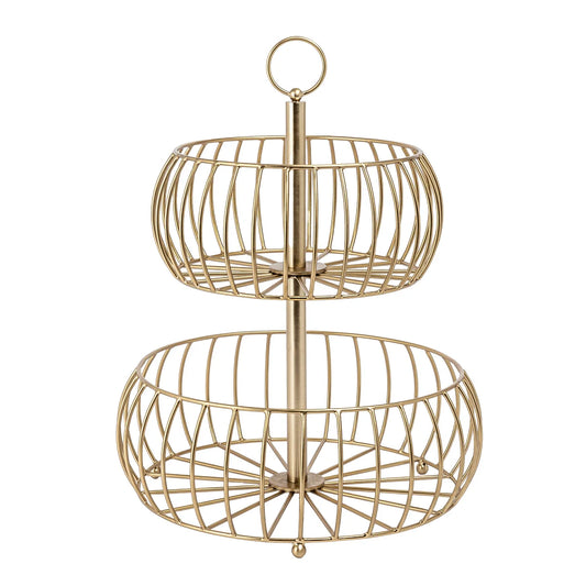 OVER & BACK - Panier à 2 Niveaux-2-tier-basket-costco-1030097-gold-doré-golden