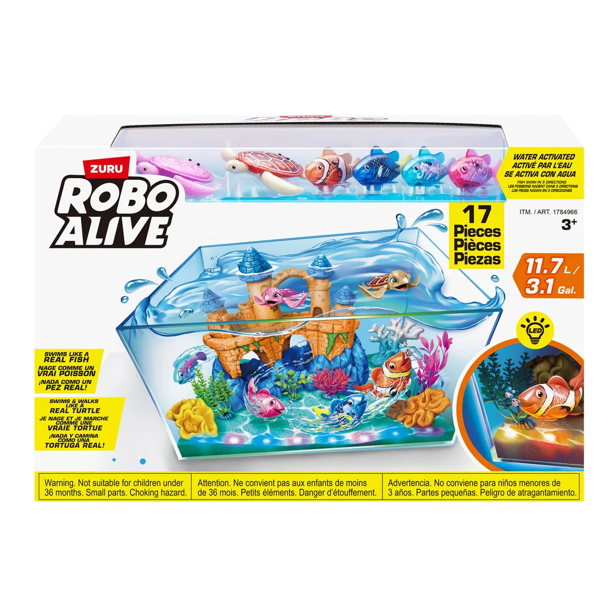 ZURU - Ensemble de Jeu d'Aquarium de Poissons Robo Alive-fish-tank-playset-costco-1784966