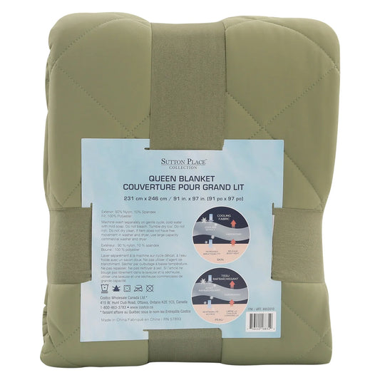 SUTTON PLACE - Couverture Rafraichissante-cooling-blanket-costco-8952006-green-vert-2