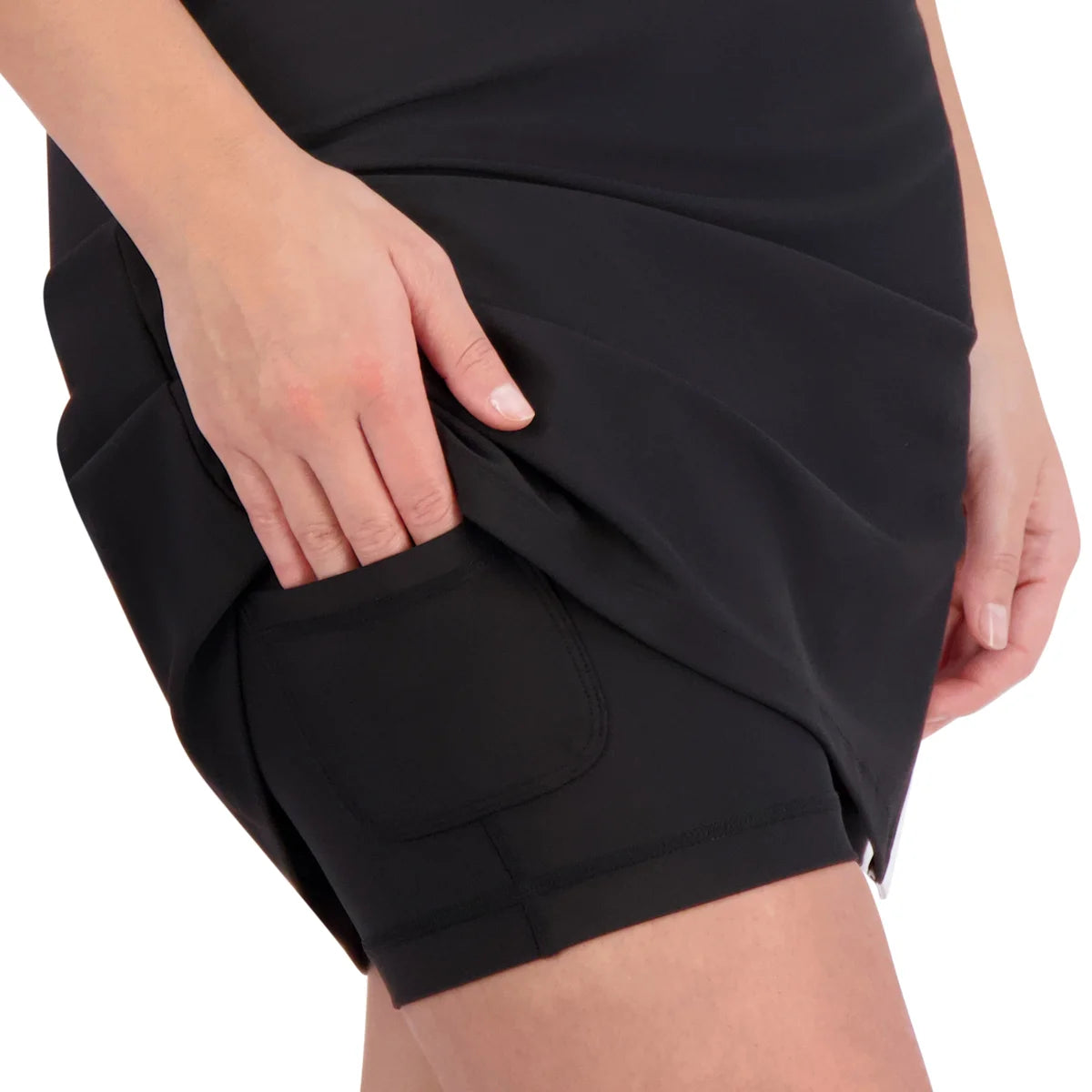 SAGE - Robe Sport avec Short Intérieur pour Femme-women's-active-dress-with-inner-short-costco-1871264-black-noir-5