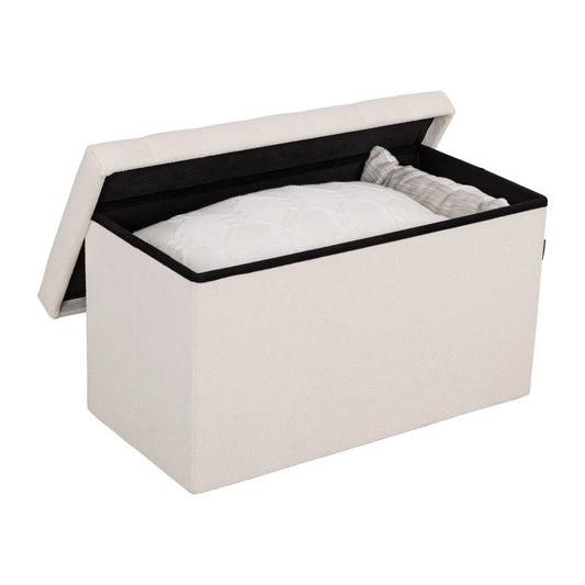 SEVILLE CLASSICS - Coffre-Banc de Rangement Pliable Boucle-trunk-bench-foldable-storage-costco-1796132-white-blanc-2