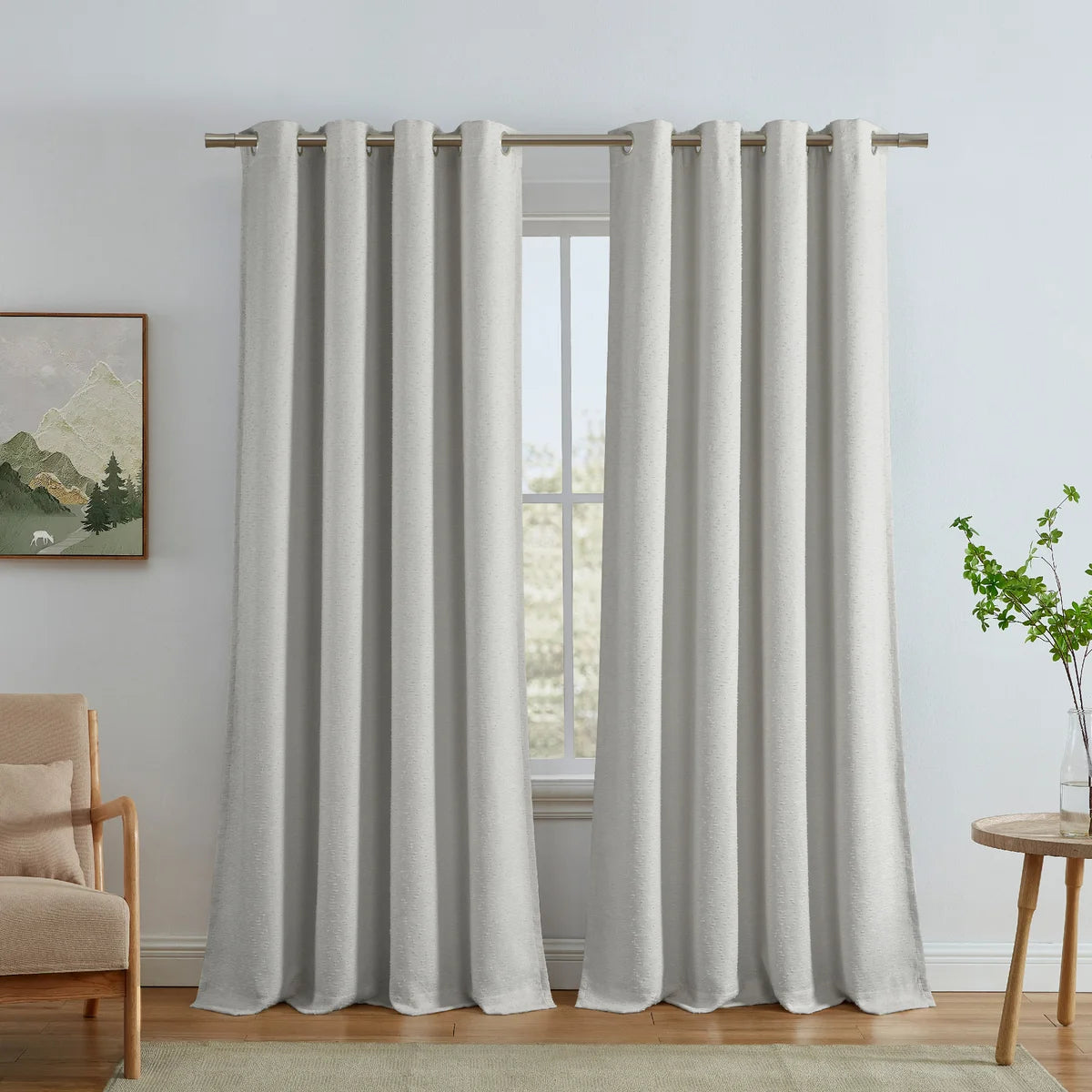 SUN+BLK - Ensemble de 2 Rideaux Totalement Obscurcissants Rhodes-total-blackout-curtains-set-of-costco-4595138-gris-pâle-light-grey
