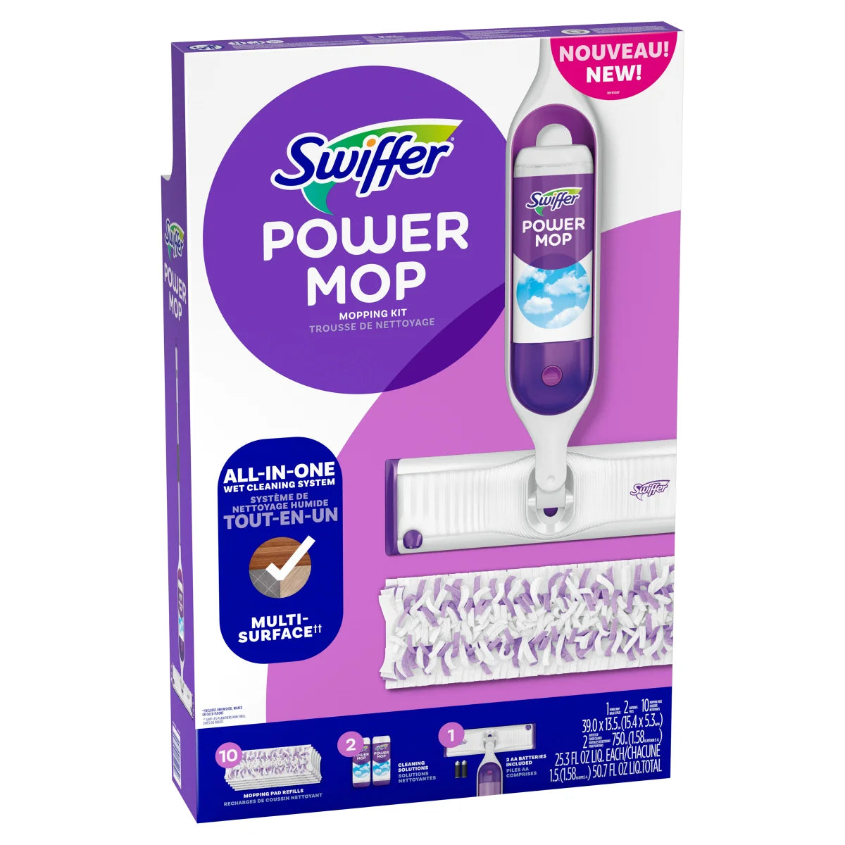 SWIFFER - Trousse de Nettoyage Power Mop-mopping-kit-all-in-one-wet-cleaning-system-costco-1842580-2