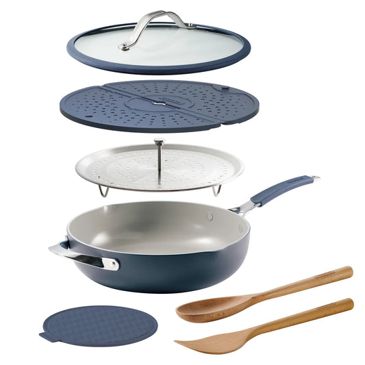 TRAMONTINA - Poêle Tout-en-Un de 7 Pièces Plus Pan-all-in-one-plus-pan-costco-1831233-blue-bleu-2