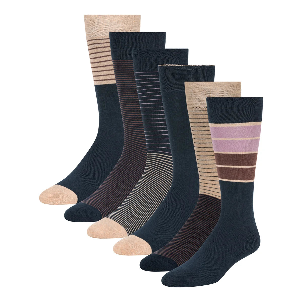 ted-baker-6-paires-de-chaussettes-habillées-pour-homme-men's-dress-sock-pairs-pack-costco-1830543-brun-brown
