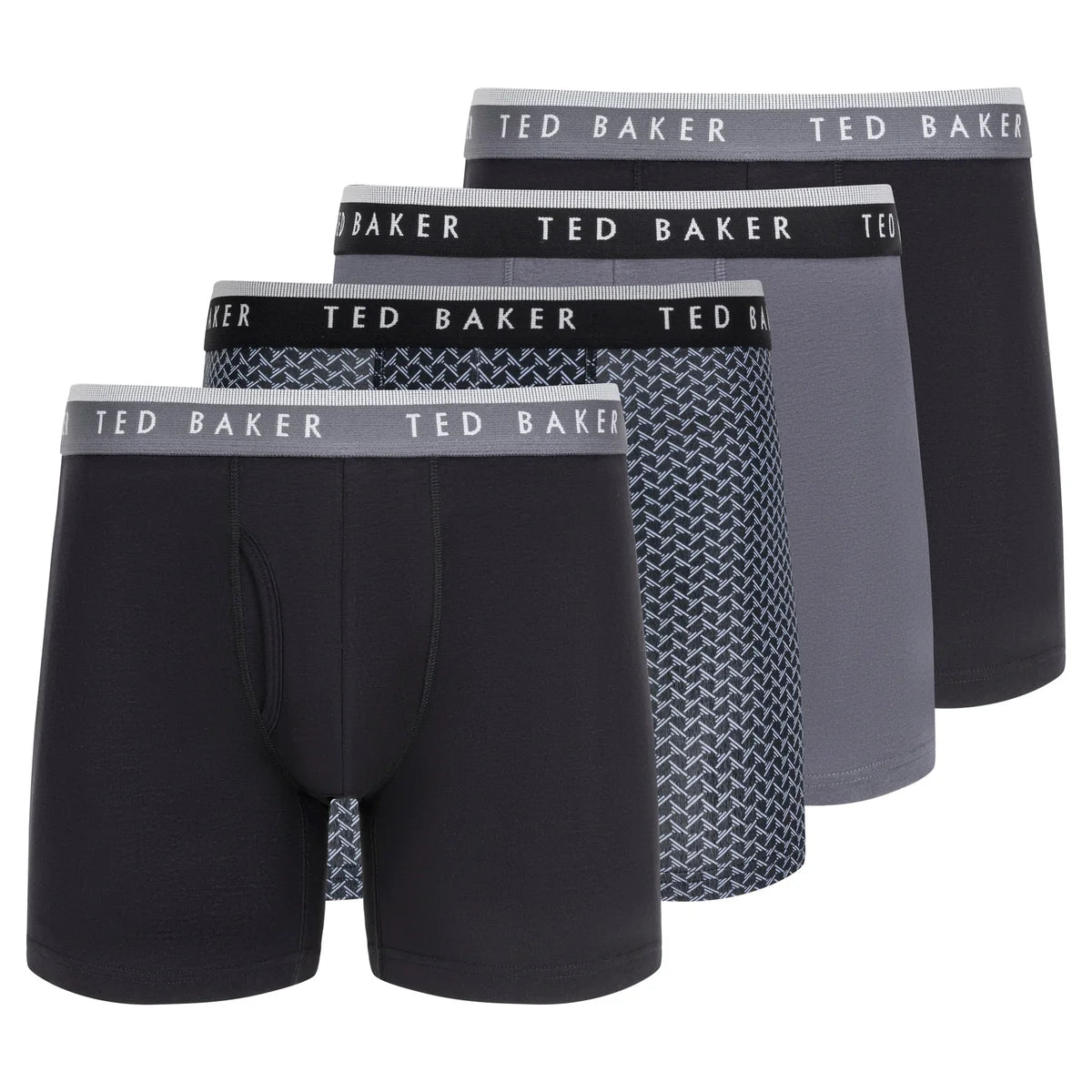 TED BAKER - Paquet de 4 Caleçon Boxeur pour Homme-PACK-MEN'S-BOXER-BRIEF-COSTCO-7947271-BLACK-NOIR-4