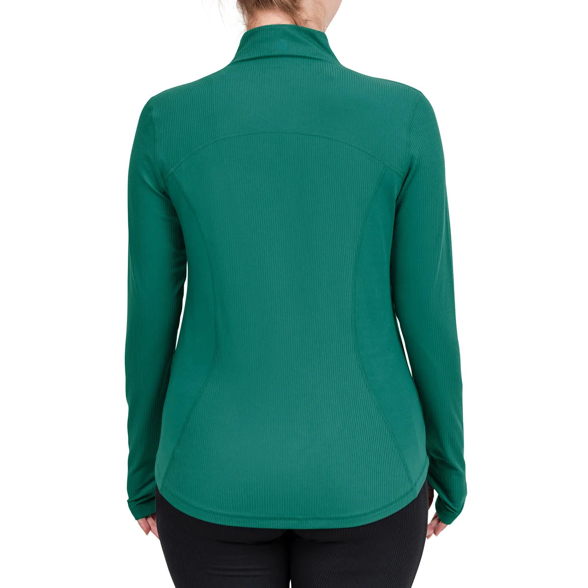 TUFF VEDA - Veste de Yoga Côtelée pour Femme-women's-ribbed-yoga-jacket-costco-6261002-green-vert-4