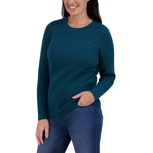 TOMMY HILFIGER - Chandail manches longues pour Femme-Womens-Long-Sleeve-Sweater-Vert-Green-1805210-1891564