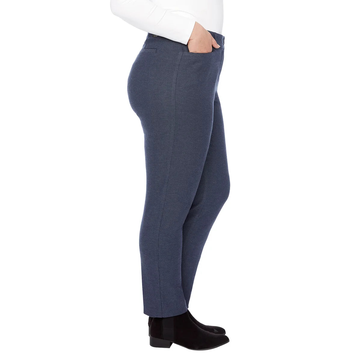 UP! - Pantalon en Coton Extensible pour Femme-women's-stretch-coton-pants-costco-2816134-blue-bleu-2
