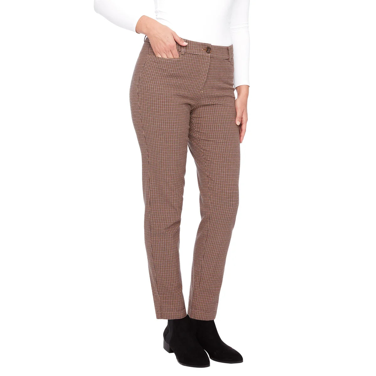 UP! - Pantalon en Coton Extensible pour Femme-women's-stretch-coton-pants-costco-2816134-brun-brown