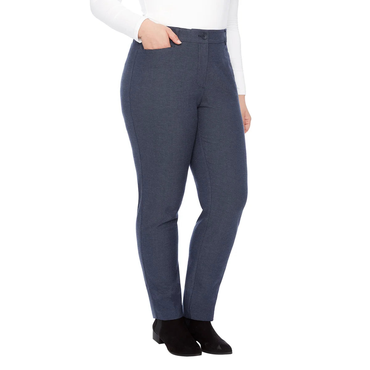 UP! - Pantalon en Coton Extensible pour Femme-women's-stretch-coton-pants-costco-2816134-blue-bleu