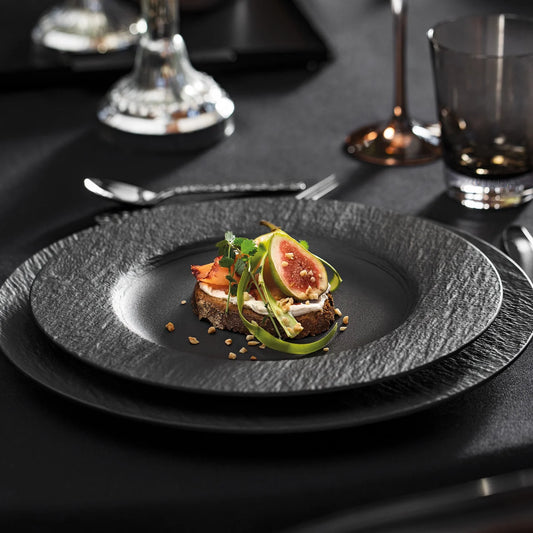 VILLEROY & BOCH - Ensemble de 4 Couverts de Table Collection Manufacture Rock-place-settings-set-costco-1879957-black-noir-2