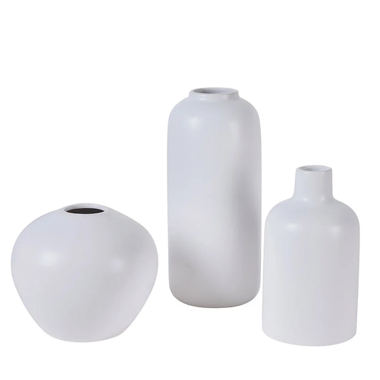 VCNY - Ensemble de 3 Vases en Grès-stoneware-vases-costco-1796133-white-blanc