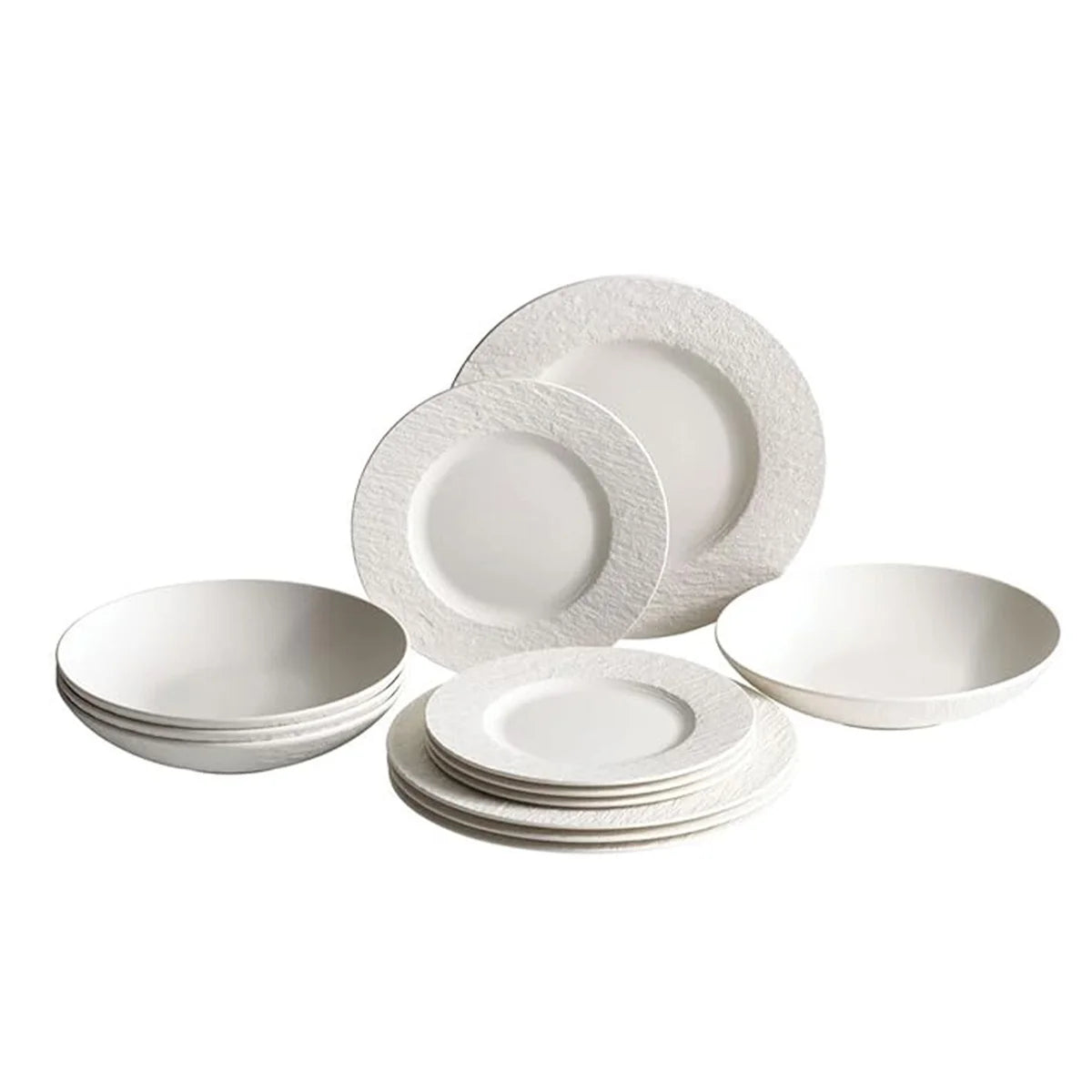VILLEROY & BOCH - Service de Vaisselle de 12 Pièces Collection Manufacture-piece-set-dinnerware-costco-1880157-blanc-white
