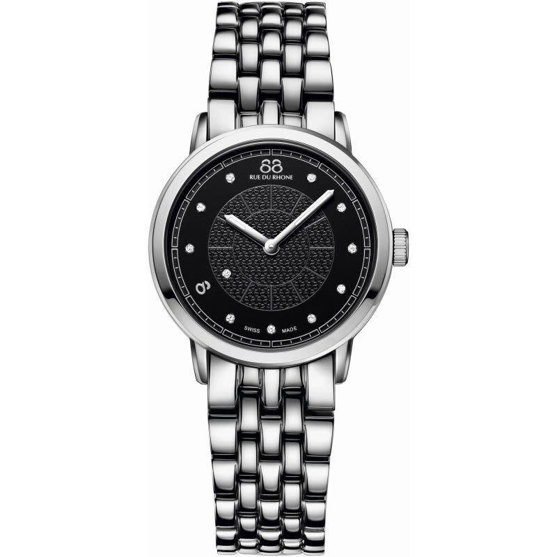 88-rue-du-rhone-montre-femme-argent-noir-diamant