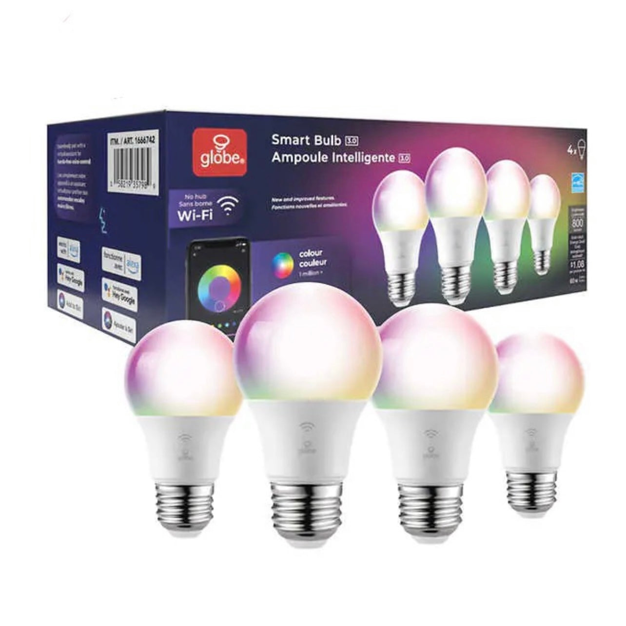 GLOBE - 4 Smart Bulbs 3.0