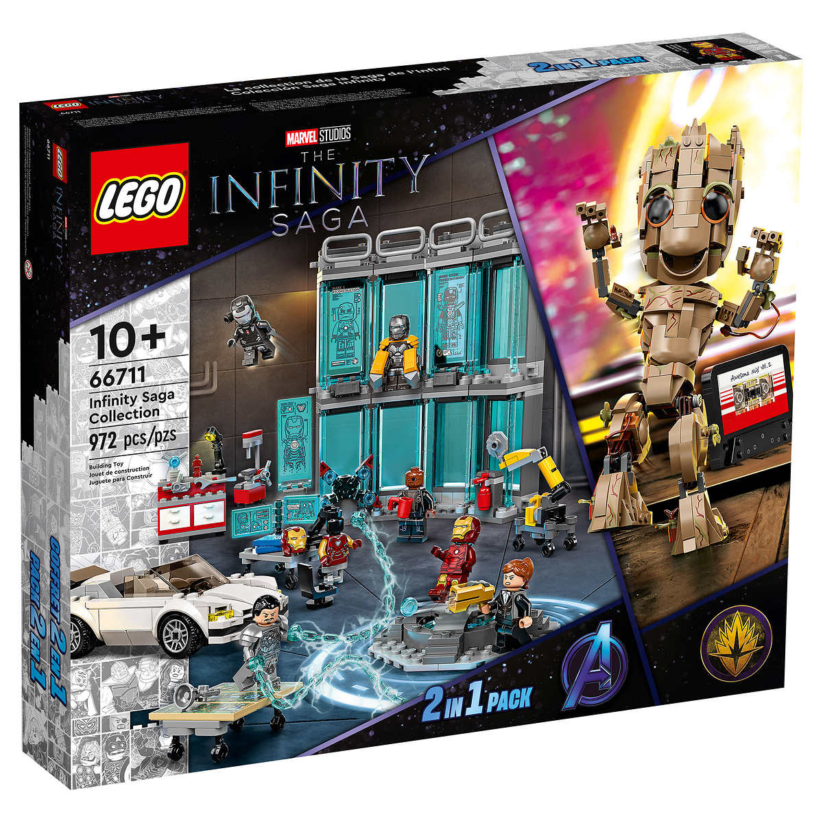 lego-the-infinity-saga-66711-saga-infinie-je-suis-groot-76217-armurerie-iron-man-76216