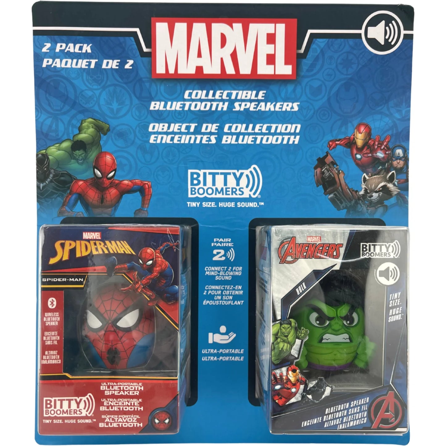 bitty-boomers-paquet-2-enceintes-bluetooth-collection-marvel-spider-man-hulk-avengers