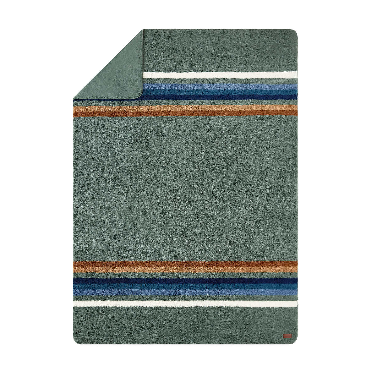 PENDLETON-COUVERTURE-SHERPA-BLANKET-KING-TRÈS-GRAND-VERT