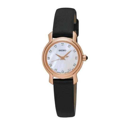 seiko-montre-femme-cuir-noir-or-rose-diamants