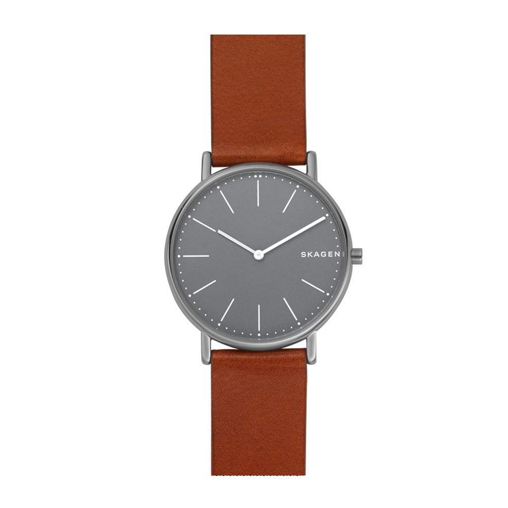 skagen-montre-homme-brun-cuir-gris