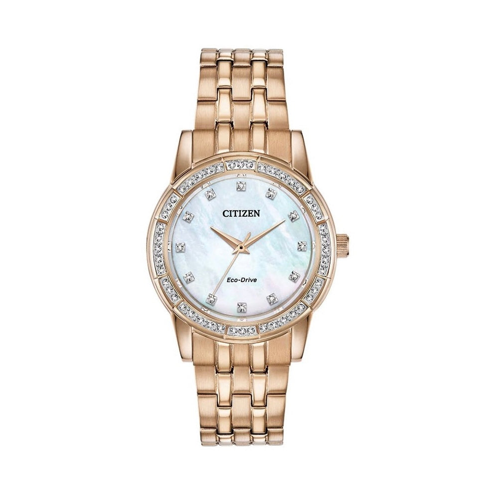 citizen-montre-femme-doré-nacré-diamant-women-watch-gold-diamond-mother-pearl