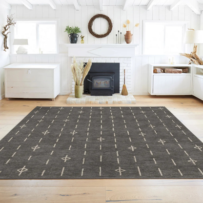 RUGGABLE - Tapis Lavable de 8 x 10 pi *Boite Ouverte*-washable-rug-costco-1837275-alina-gris-grey-1858702